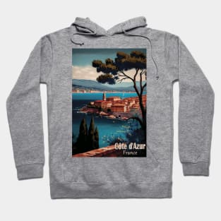 Côte d'Azur Travel Poster Hoodie